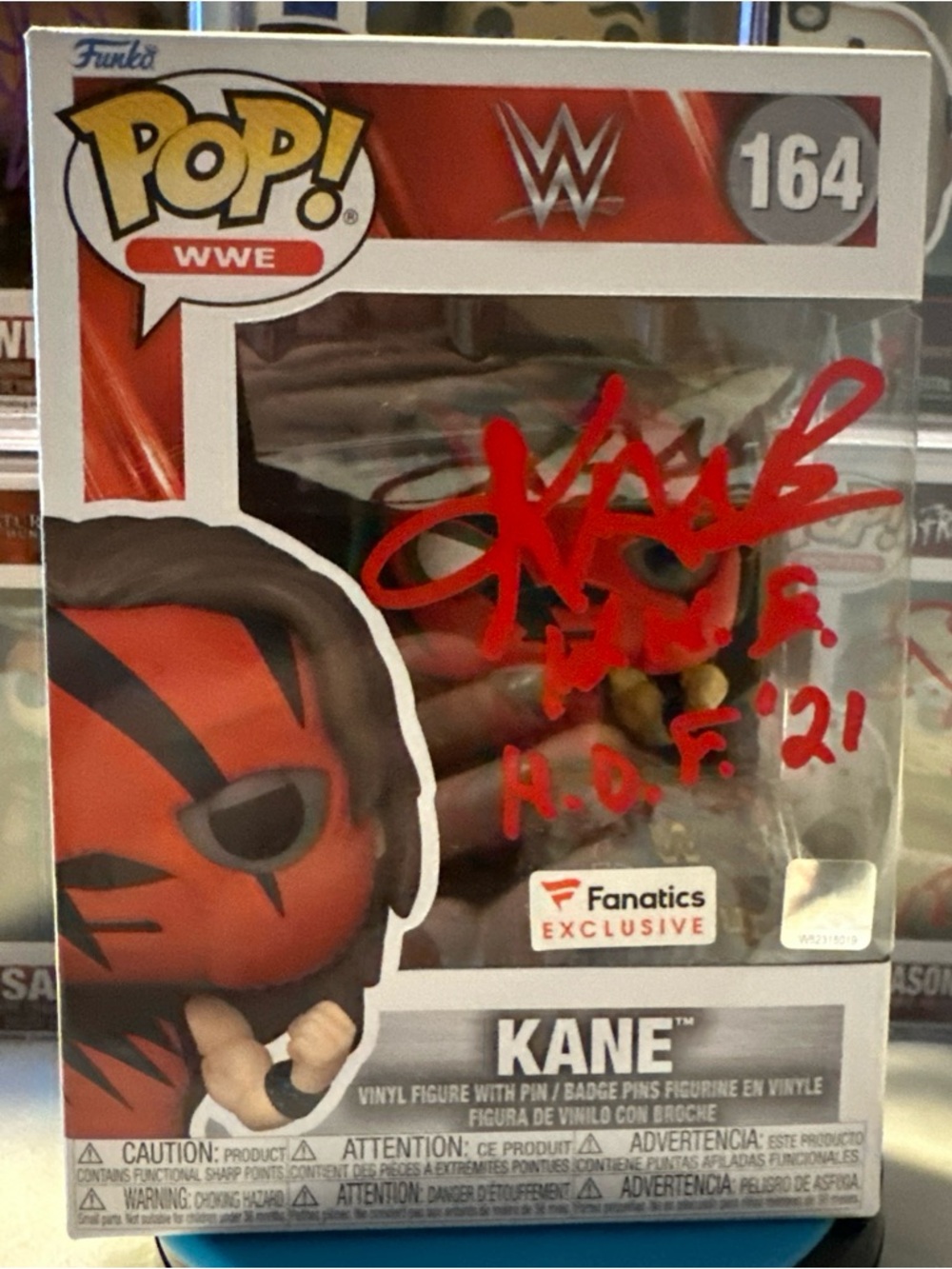 Fanatics Kane Pop! WWE Vinyl Figure - Red, Black, White